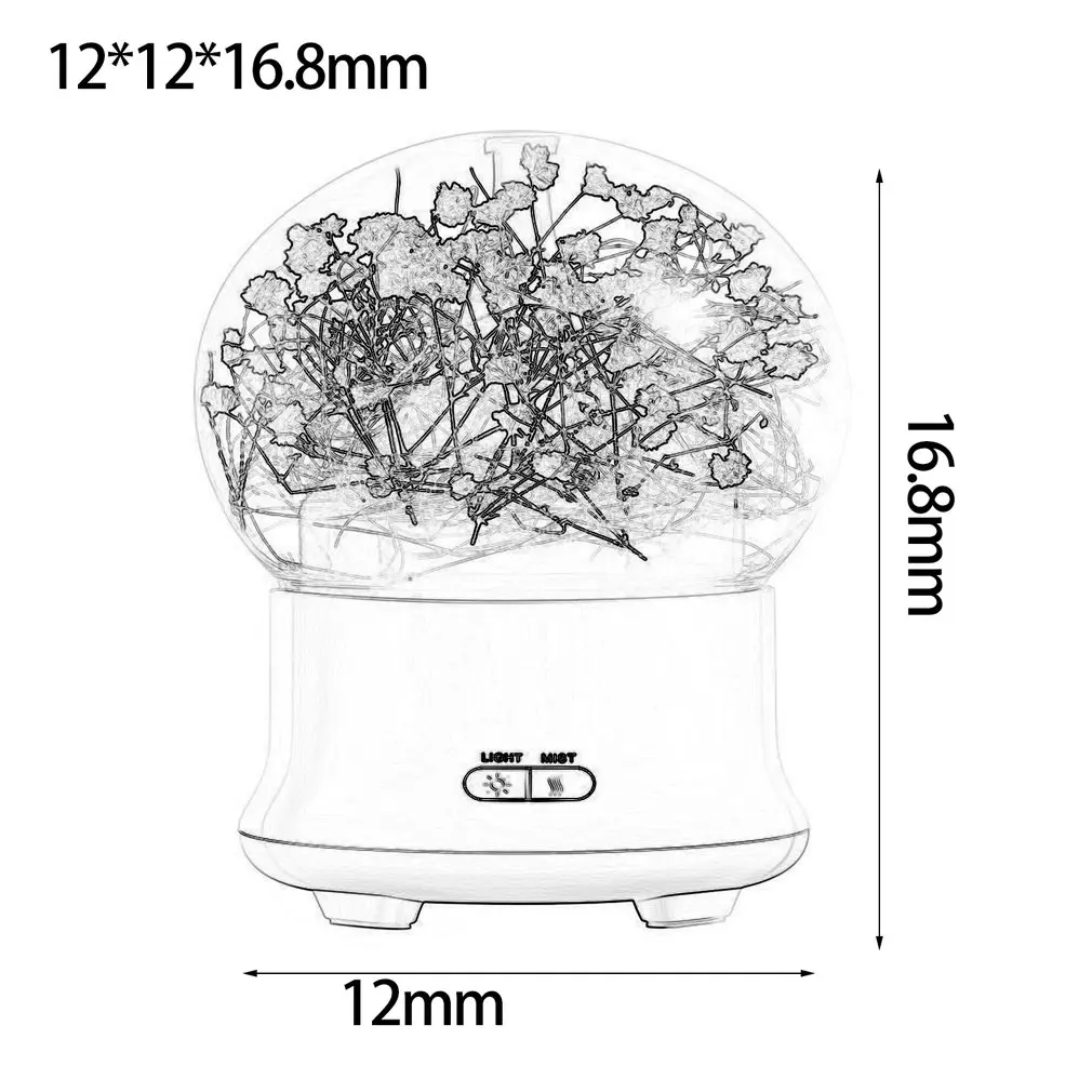 

3D Effect Glass Colorful Air Humidifier Aromatherapy Machine Color Changing Night Light Lamp Humidifier for Home dropshipping