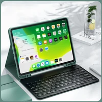 2021 magnetic keyboard case for ipad air 4 pro 11 2020 10 2 7th 8th air 3 air 2 air 1 5th 6th 9 7 flip stand case silicone cover