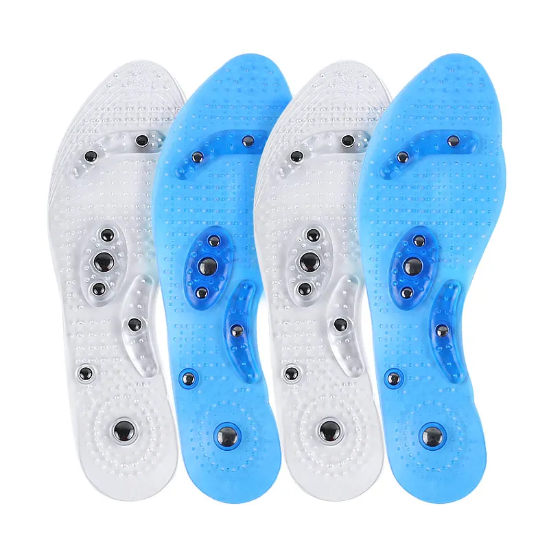 

Clear Blue Magnetic Insoles 8 Magnet Massage Insoles Deodorant Breathable Health Insoles for Men and Women