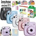Фотоаппарат моментальной печати Fujifilm Instax Mini 11, розовыйсинийсерыйбелыйфиолетовый, 20 белых пленок, чехол с кристаллами, альбом, набор аксессуаров