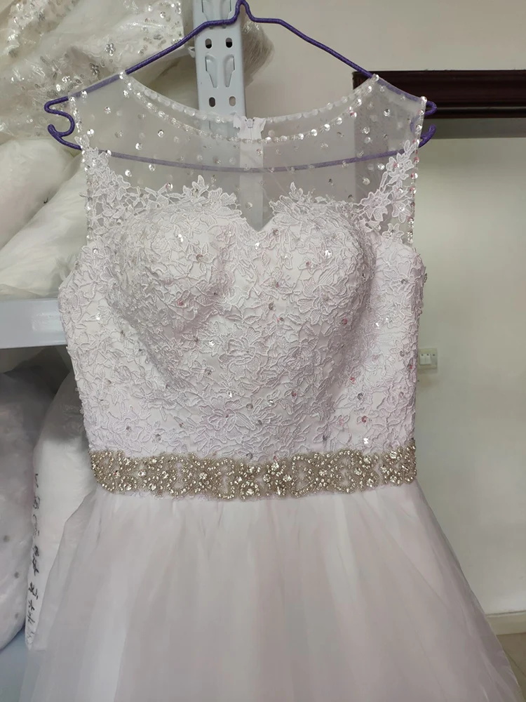 Fansmile Новое Vestidos de Novia винтажное бальное свадебное платье из фатина 2021 принцесса