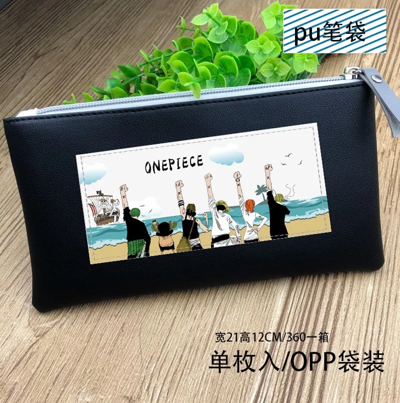 Аниме One Piece из искусственной кожи Pen Bag Luffy канцелярская сумка Tony Chopper Длинный