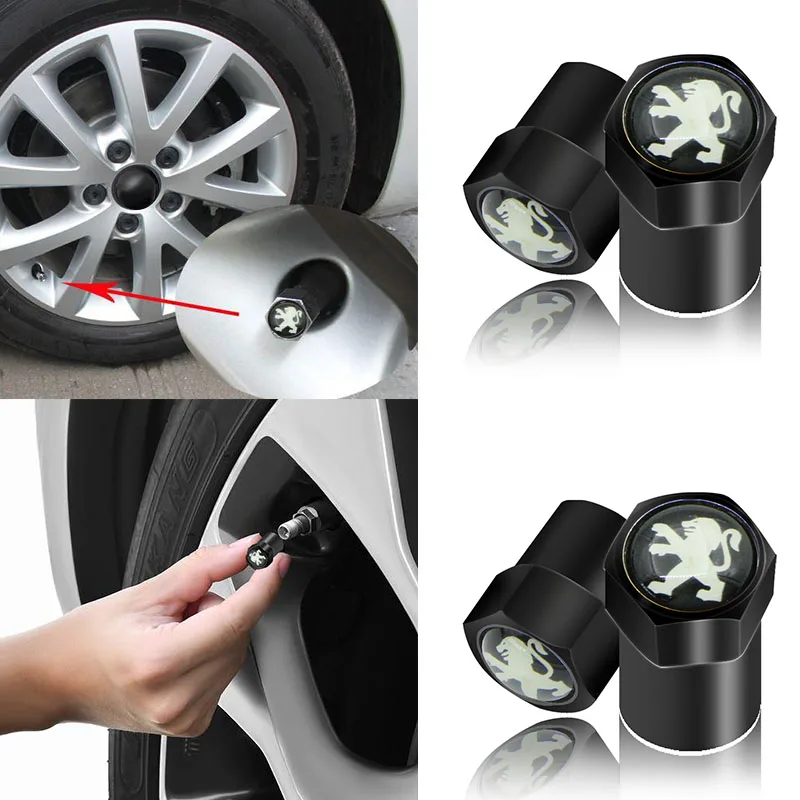 Металлическая Эмблема клапана автомобильной шины 4 шт. автомобильные товары для
