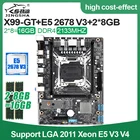 Набор материнской платы X99 GT, Combo Xeon E5 2678 V3, LGA2011-3 CPU, 2 шт. * 8 ГБ, 2133 МГц, DDR4, память для настольного компьютера