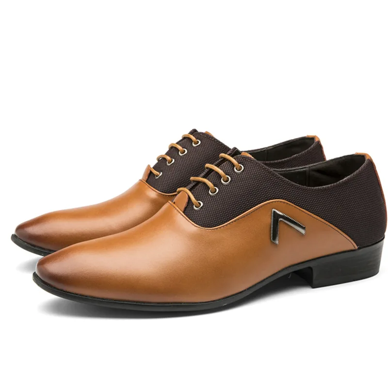 Модные мужские туфли в деловом стиле Новинка 2019 года классические кожаные модные