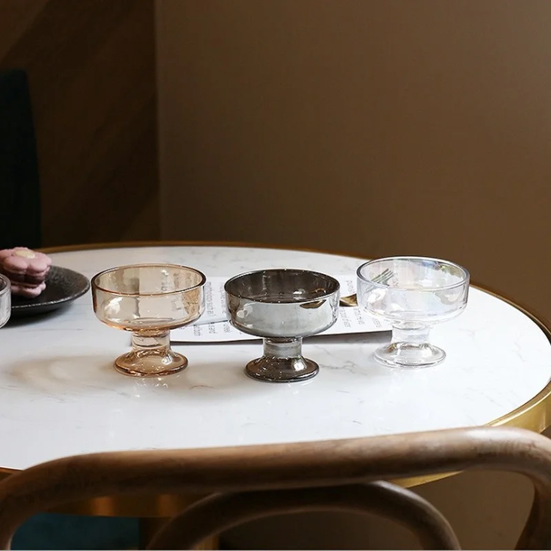 Хит продаж креативная десертная чашка для мороженого с высокой основой