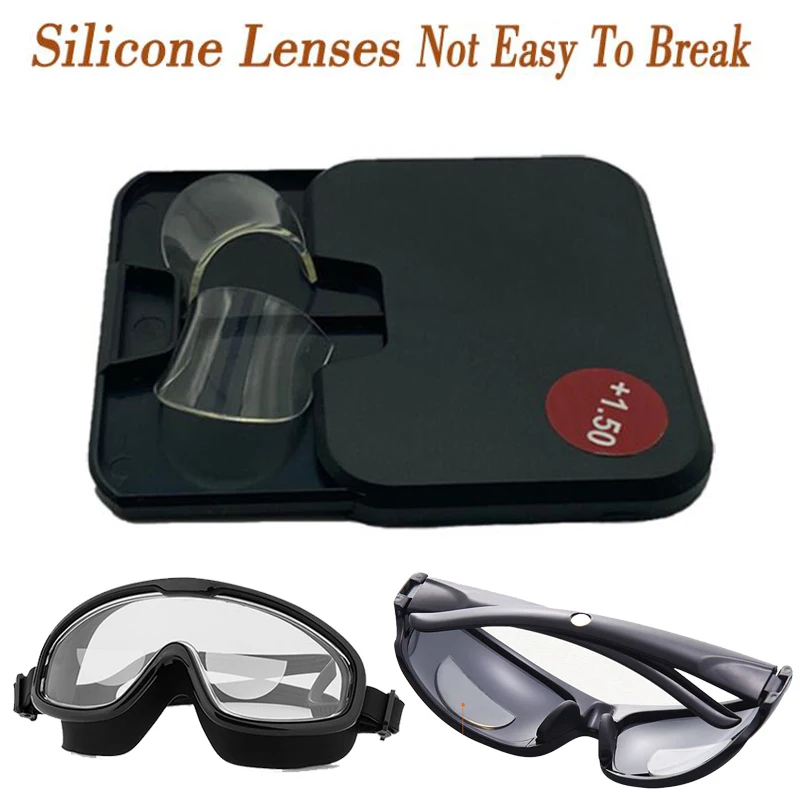 

Portable 2 Pcs Liquid Silicone Bifocal Reading Lens With Case Stick-on Presbyopic Lenses Magnification Reusable Bifocal Lenses