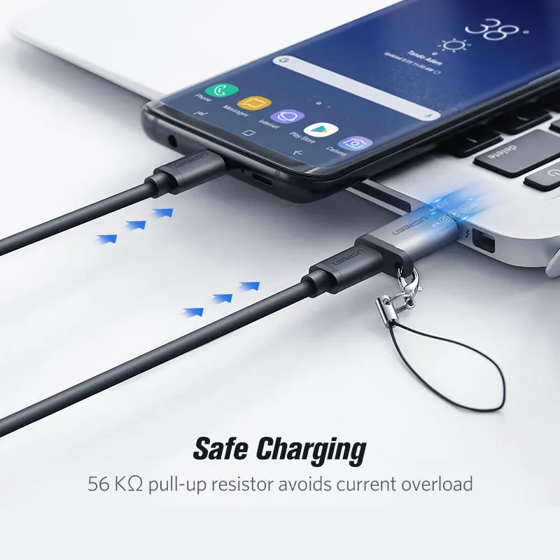 Адаптер Ugreen с USB Type C 3 0 папа на 1 мама адаптер для ПК ноутбука Samsung Huawei наушников |