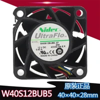 new original w40s12bub5 07 12v 0 53a 4028 4cm double ball server cooling fan with large air volume
