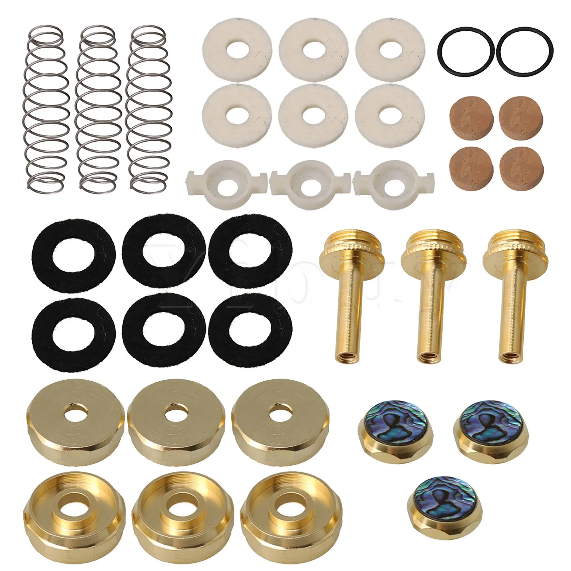 Superior da Capa Kit de Reparo da Válvula Trompete Instrumento Pistão Botão Inferior 24 Pçs