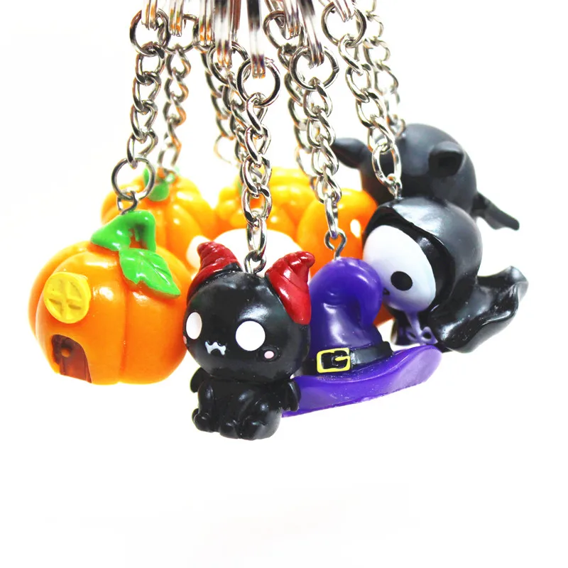 Забавная тыква на Хэллоуин фонарь волшебник шляпа модный творческий брелок для