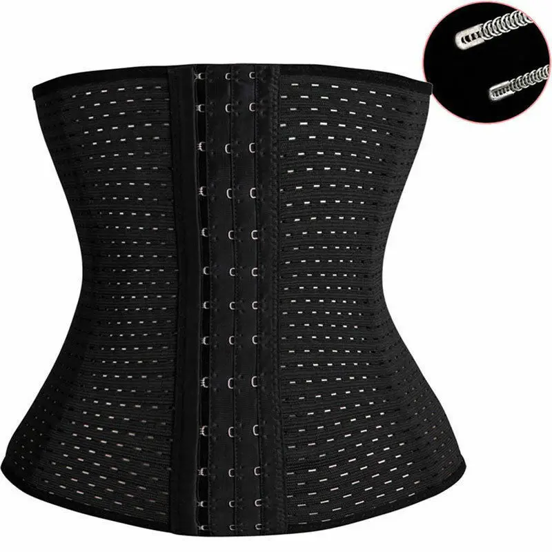 Corset Waist Trainer Shaper Body Shapewear Underbust Tummy Mesh Belt XS-5XL