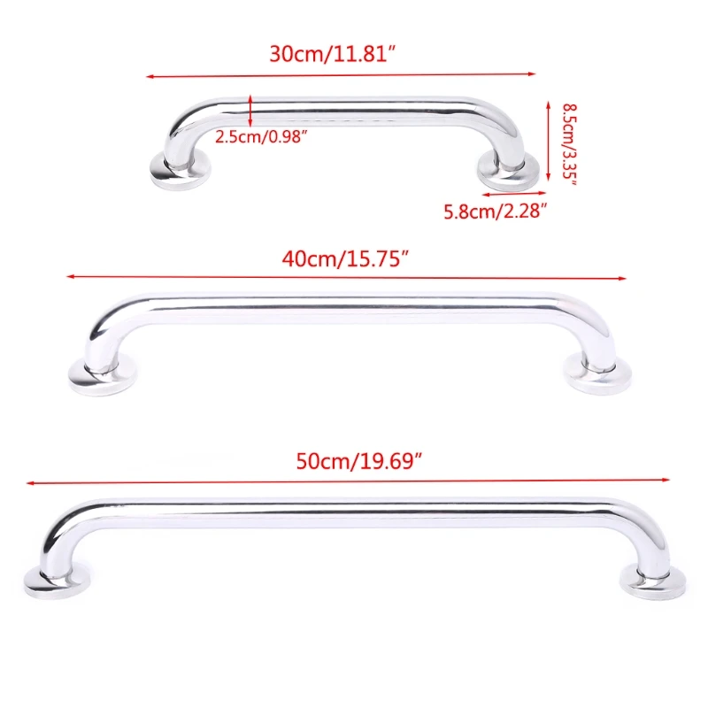 

Stainless Steel 30/40/50cm Bathroom Tub Toilet Handrail Grab Bar Shower Safety Support Handle Towel Rack