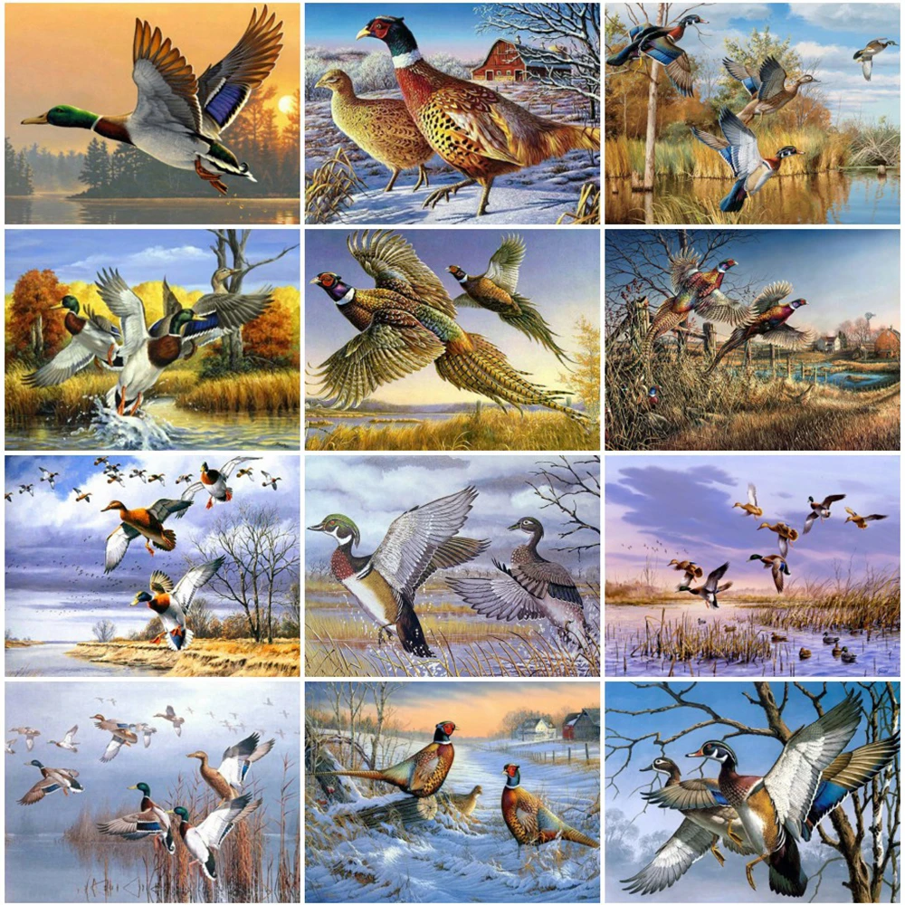 Evershine Diamond Painting Animal Cross Stitch Kit Diamond Embroidery Duck Mosaic Rhinestones Art 5D DIY Needlework Home Decor