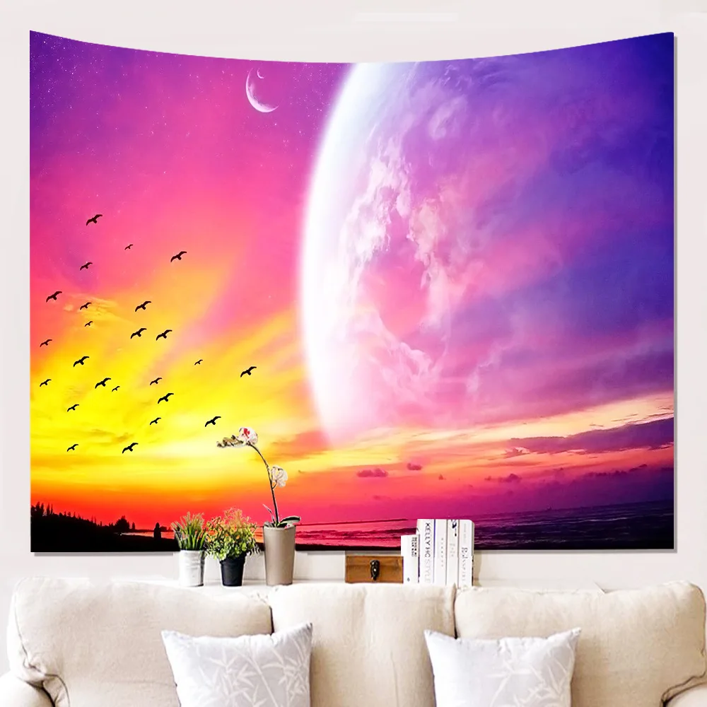 Гобелен Zeegle с изображением ночного звездного неба красивым зрением Настенное