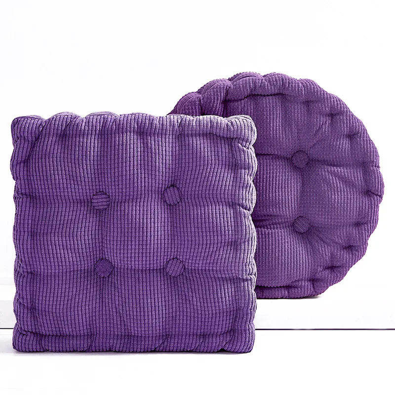 

Thickening Round Square Solid Color Sofa Chair Cushion Tatami Car Seat Pad Office Chair Cushions Home Decor Throw Floor Pillows