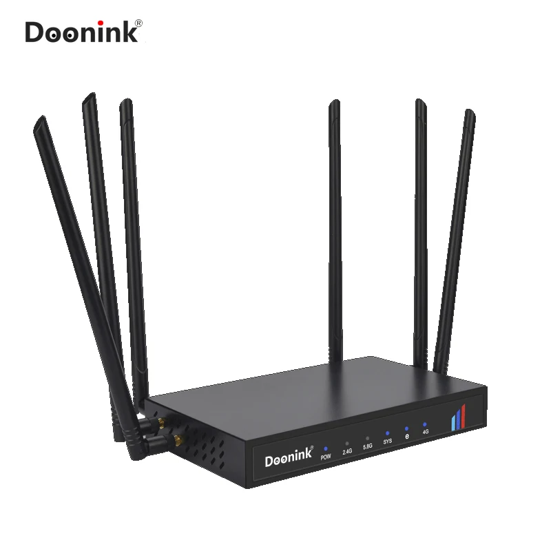 DOONINK 4G беспроводной маршрутизатор 1WAN+ 3LAN порты, 4* 5dbi настенные антенны