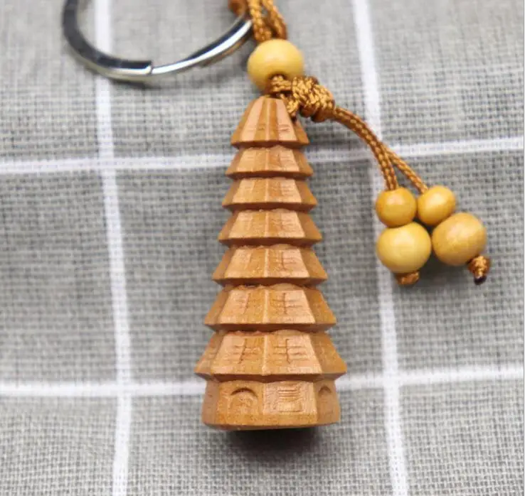 Оптовая продажа трехмерные гравировальные брелоки со знаками из красного дерева