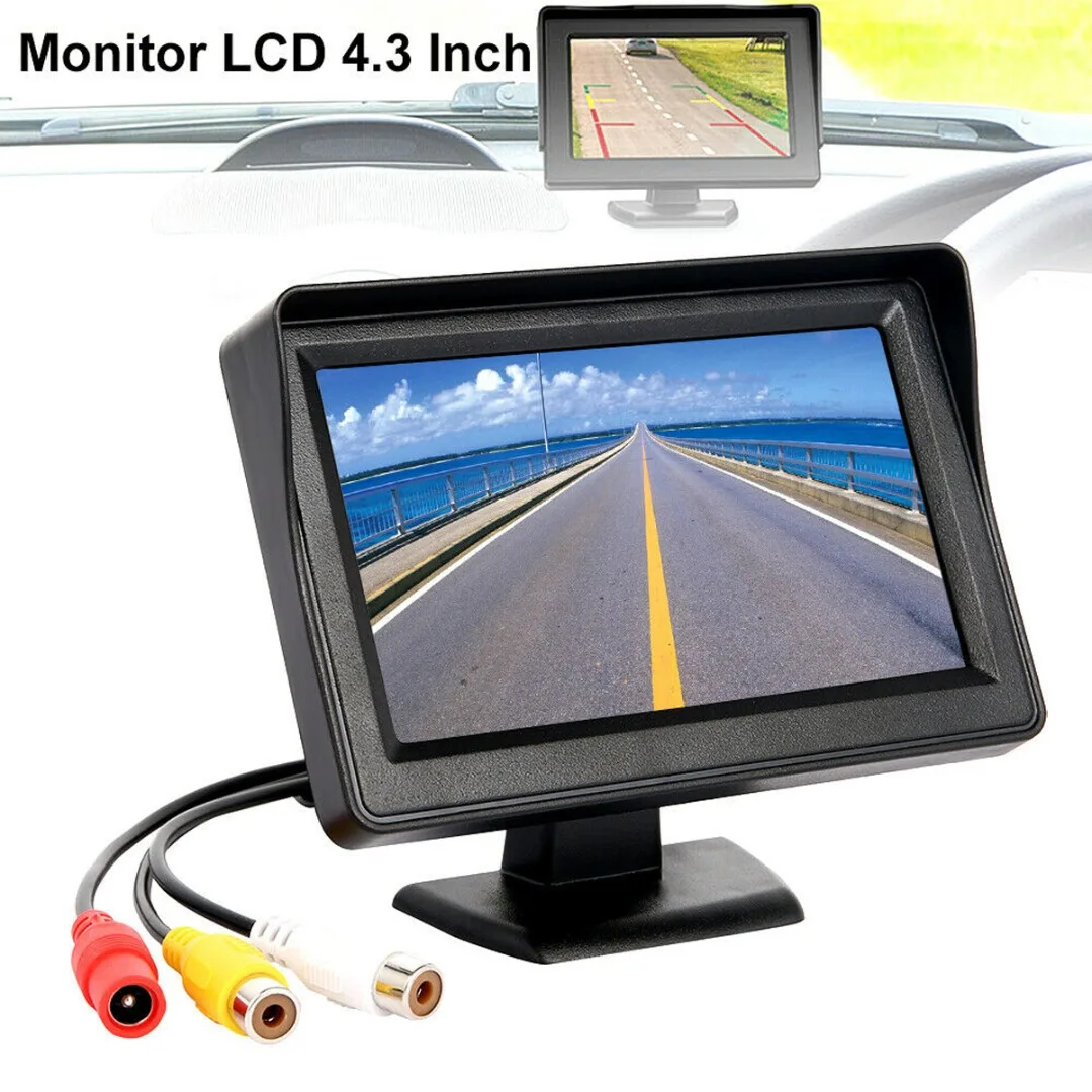 New 4.3 Inch LCD Car Rear View Monitor HD Display Suitable for Backup Reversing/Front View Car Monitor Car Parking Assistant Kit