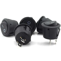 100pack round rocker power switch 6a 250v ac 2 pin 2 position onoff power switch spst black button