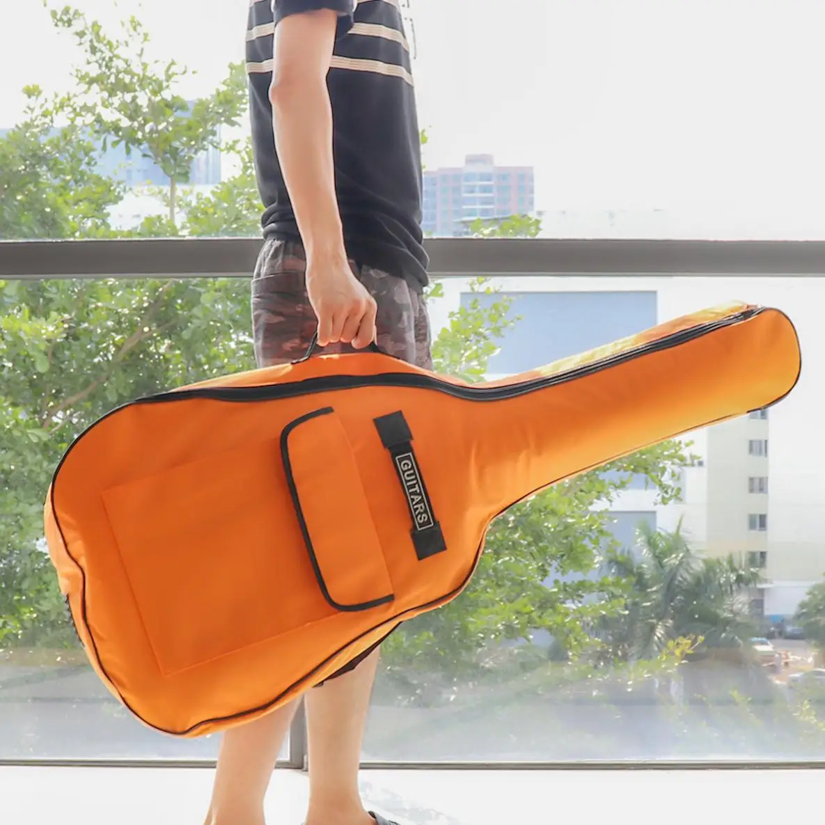 40/41 дюймов Сумка для гитары 600D ткань Оксфорд Акустическая гитара Gig Bag Мягкий плотный чехол двойные плечевые ремни мягкая гитара