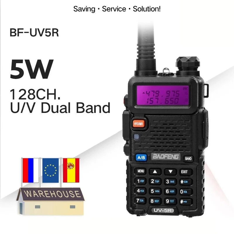 

Baofeng UV-5R Walkie Talkie Dual Display Dual Band Baofeng UV5R Portable 5W UHF VHF Two Way Radio Pofung UV 5R HF Transceiver