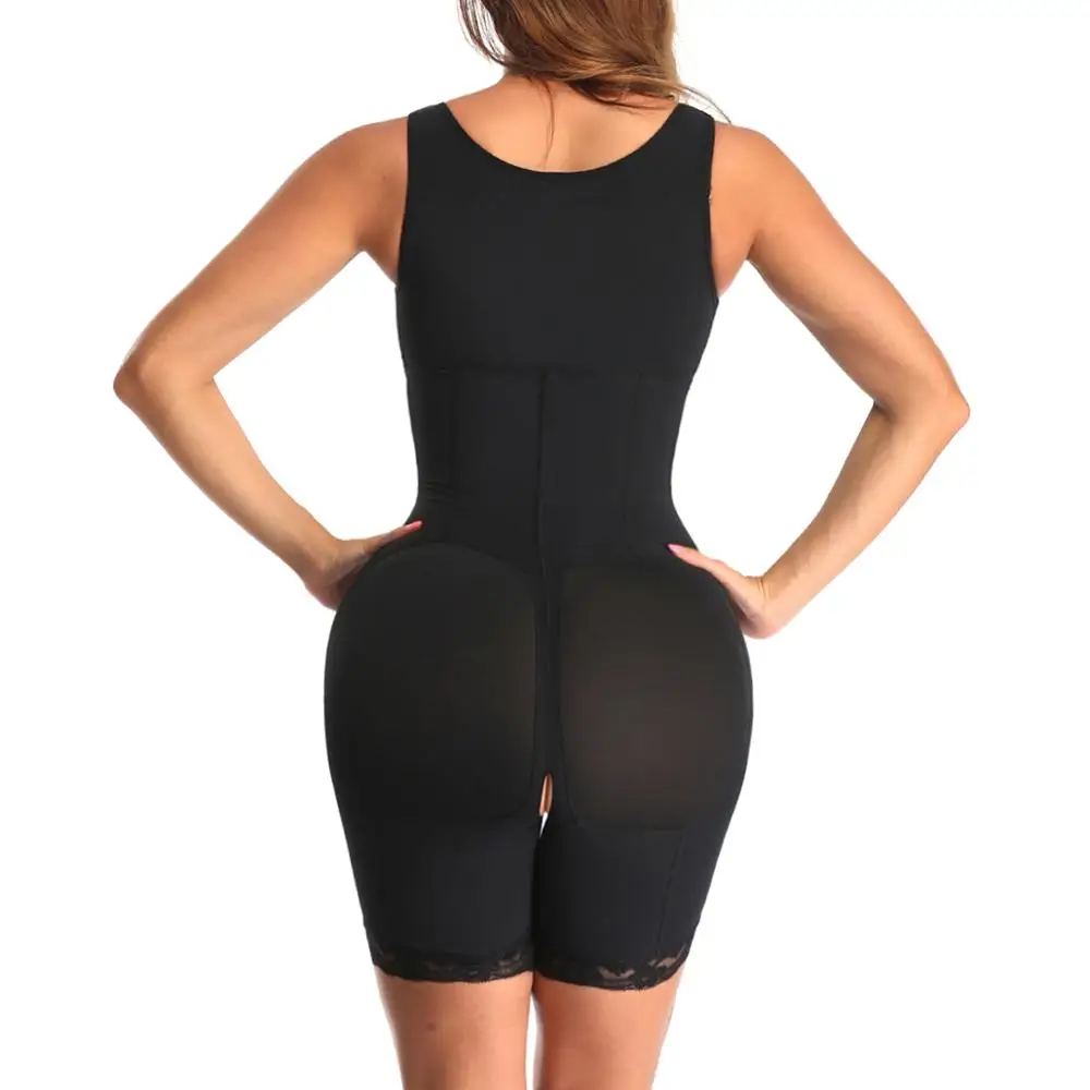 Черный Full Body Shaper штаны с резинкой на талии тренер пластика Управление бум Лифт