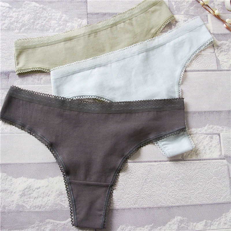 3 шт. женские кружевные брифы с заниженной талией|Женские трусики| |