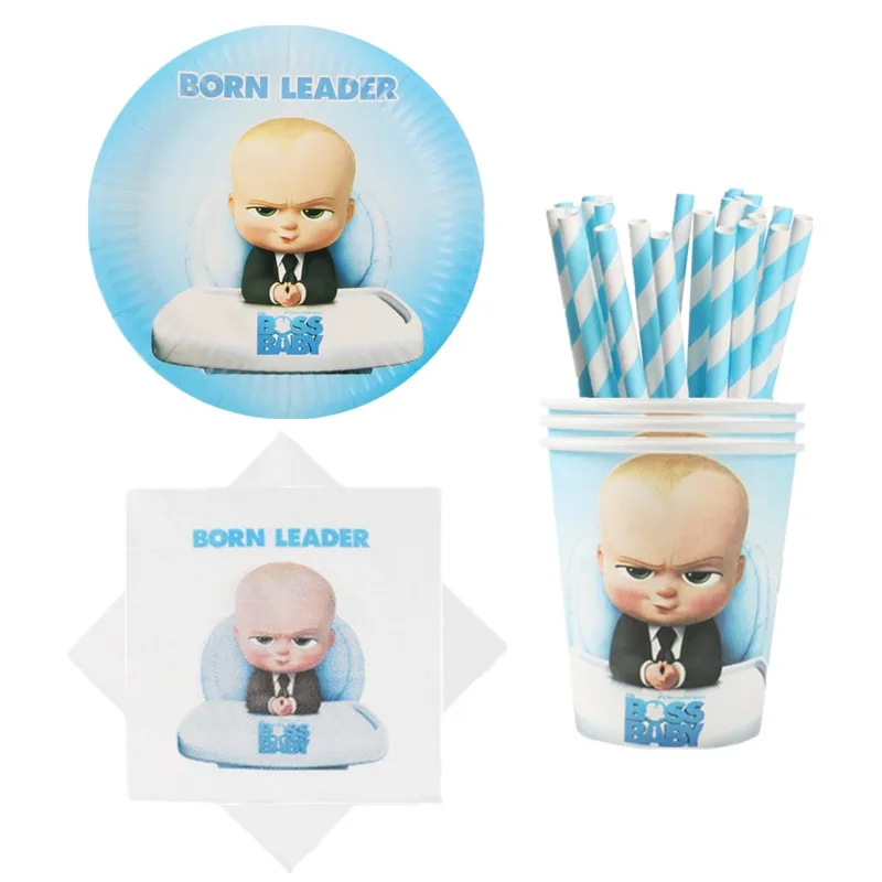 

Boss Baby Party Disposable Tableware Set Kids Birthday Party Decorations Baby Shower Party Decor Supplies
