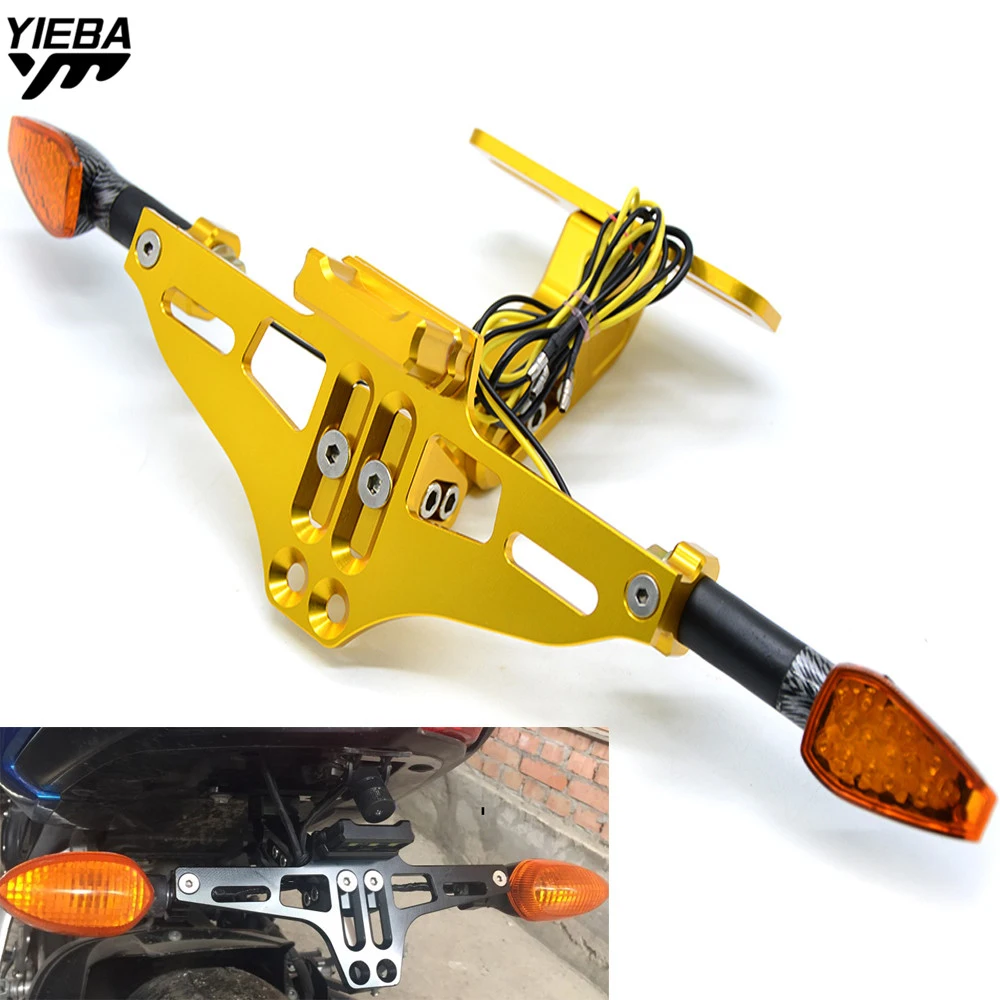 

Motorcycle AccessoriesMount Bracket Fender Eliminator Number Plate Frame Holder with Light For KYMCO AK550 2017-2018