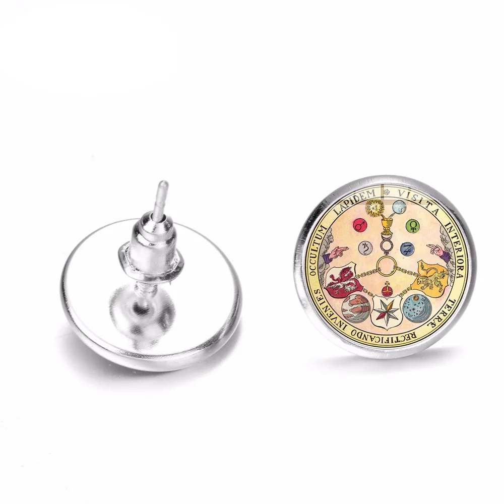 SONGDA розенкрейцеры Алхимия антикварные серьги волшебный скрытую из розового