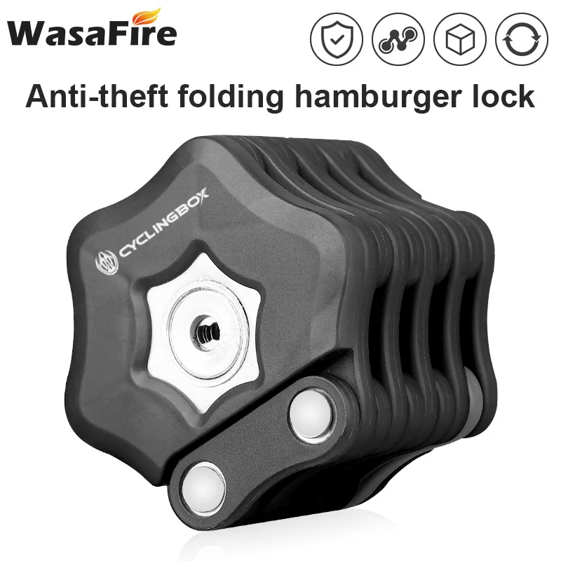 

Foldable Bike Lock with 3 Keys Hamburg-Lock Alloy Anti-Theft Strong Security Bicycle Folding Lock Mount Bracket Chain Lock Hot