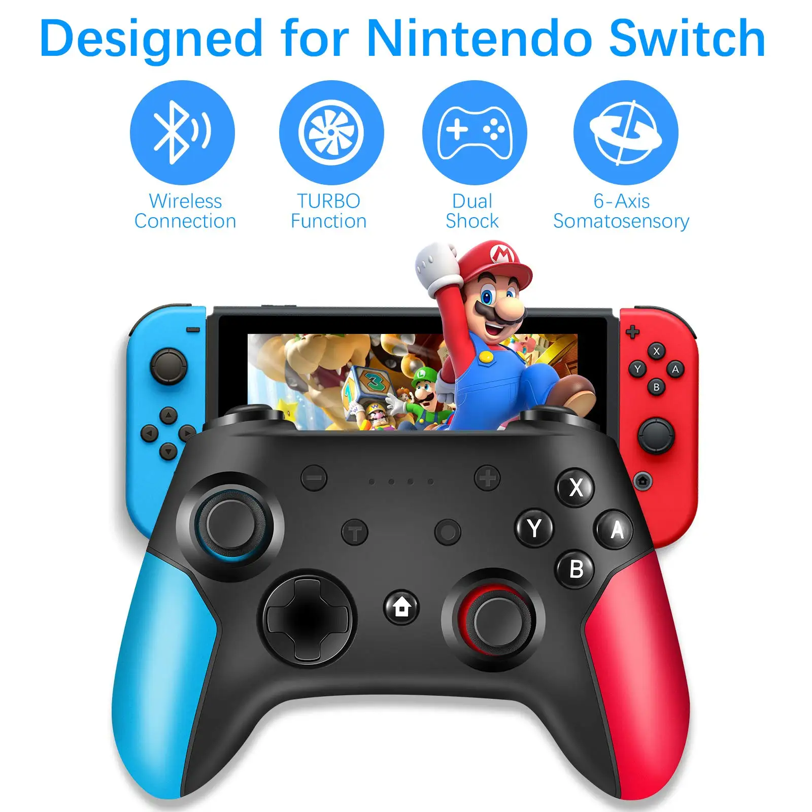 Геймпад беспроводной Pro контроллер для Switch Lite Remote джойстик с двойной вибрацией