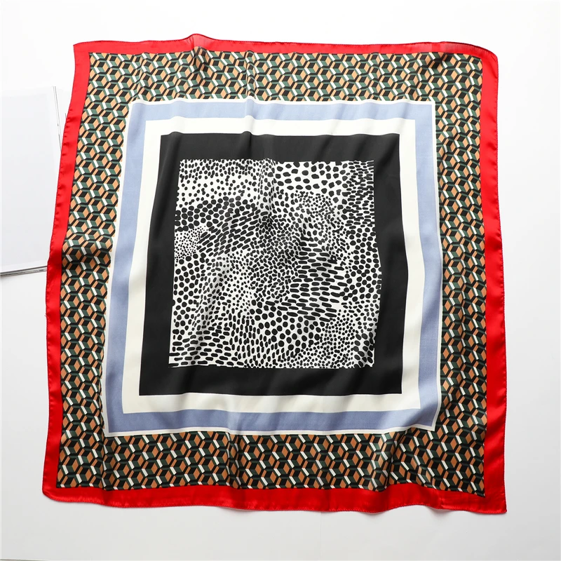 

Summer Headscarf Satin Silk Shawl Square Scarf For Women Foulard Hijab Neckerchief Female Hair Bands Headband Head Wraps Bandana