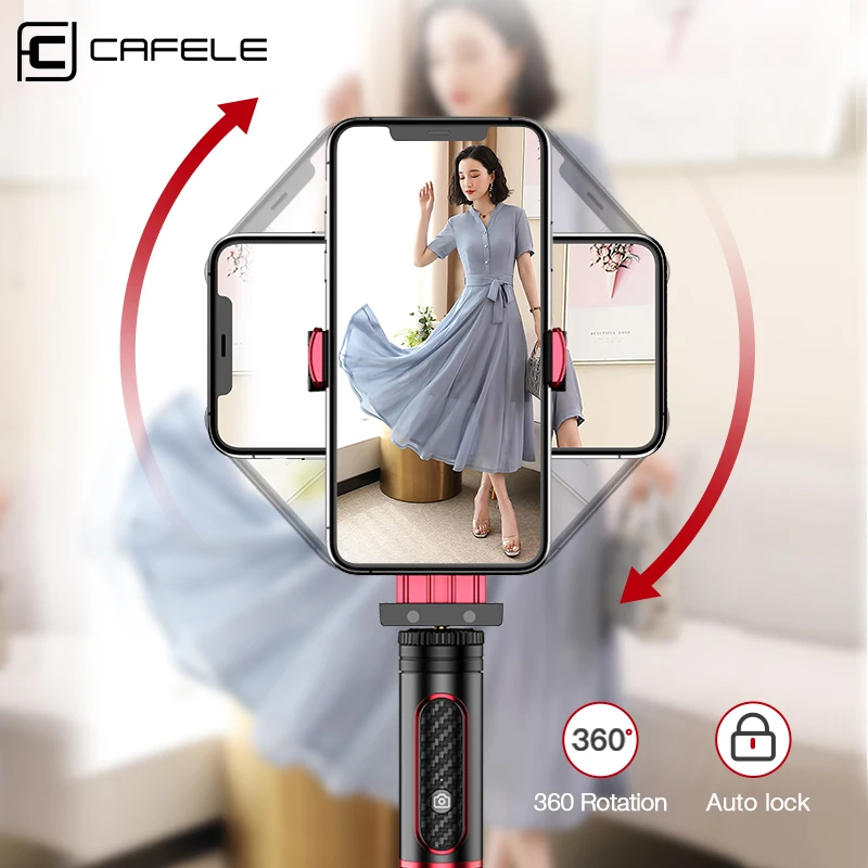 Портативная селфи палка Cafele с Bluetooth карданный стабилизатор уличный держатель для