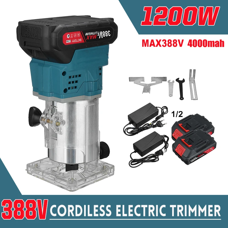 388V 1200W Электрический Аккумуляторный триммер для деревообработки DIY фрезерный