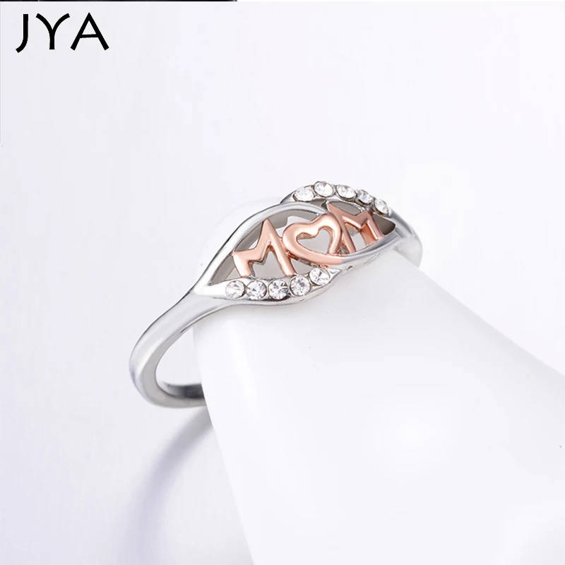 Новые Кольца для женщин подарок на день матери модные кольца с надписью Love Heart Wave