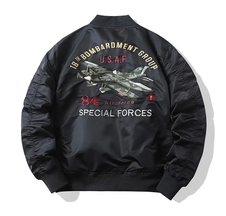 Куртка-пилот MA1 Мужская классическая, Бомбер ВВС, пилот, Униформа, рабочий пиджак с вышивкой 84, на осень