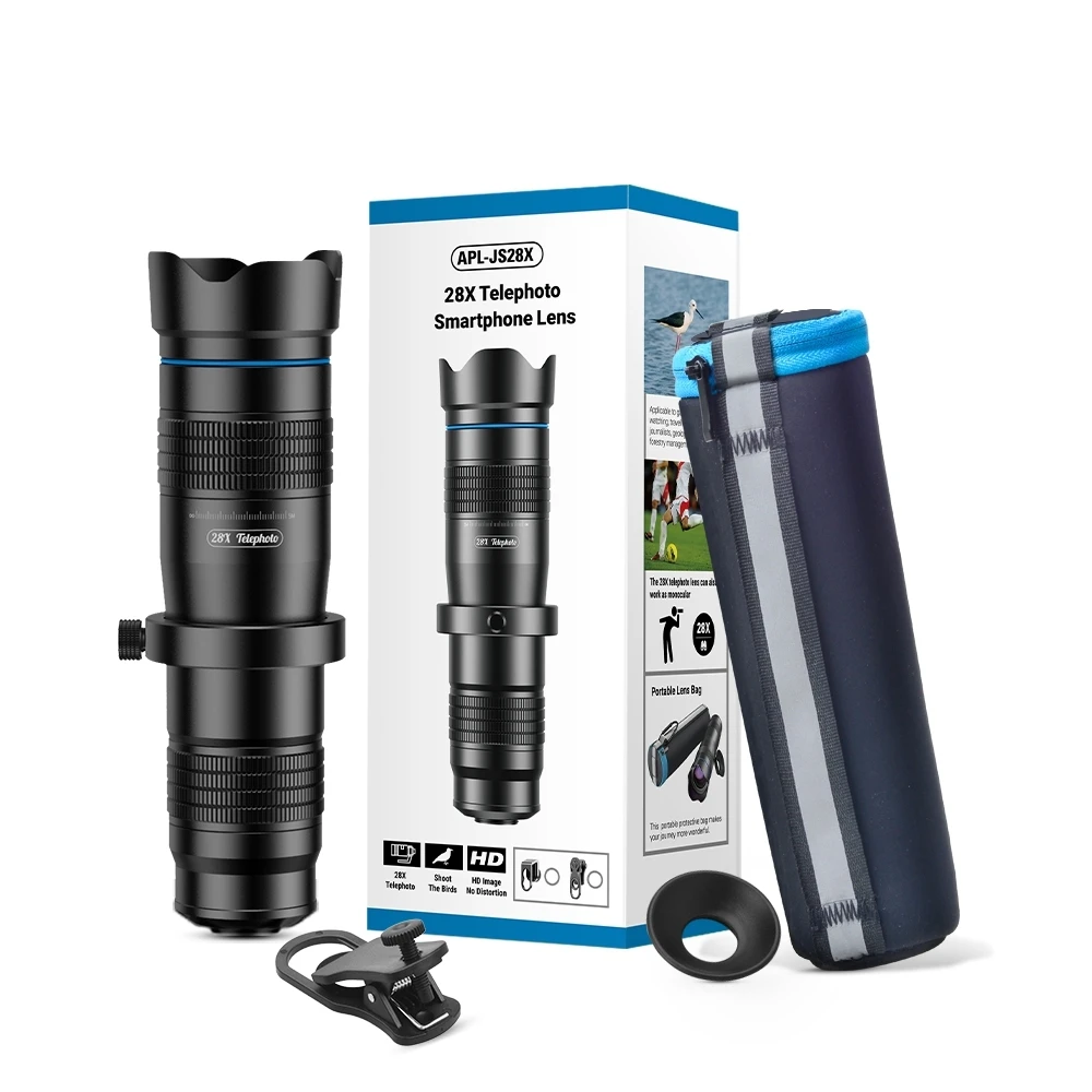 Монокулярный телескоп APEXEL 28x с зумом и переносным штативом для селфи iPhone Samsung