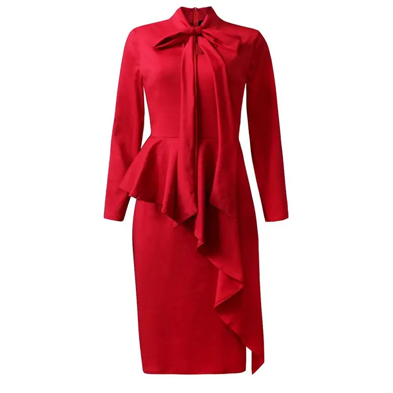 Женское платье с длинным рукавом и завышенной талией размеры до 5XL | Женская