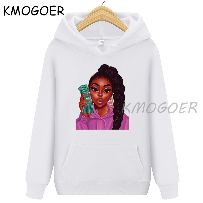 

Make Money Not Friends Cool Black Girl Hoodys Women Woman Hoody Homme Womans Funny Cool Women Hoodiess Winter Streetwear