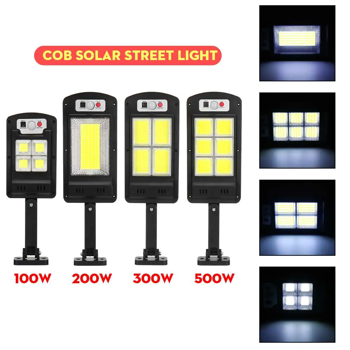 LED Solar Street Lights 128 COB Outdoor Lighting Security Lamp Motion PIR Sensor Remote Control Waterproof Wall | Освещение