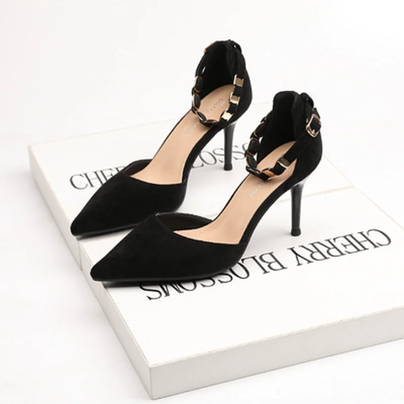 

2021 Strappy Heels Party Sandals for Women Summer Shoes Woman Heel Sandal New Dress Shoes Womens Medium Heel Sandals