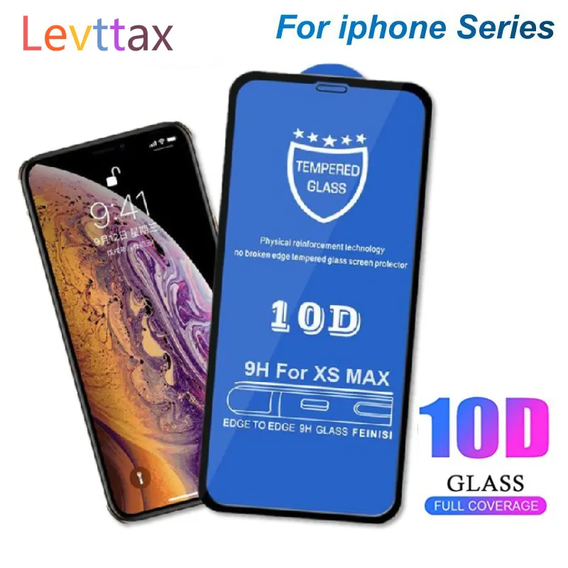 

Защитная пленка 10D для iPhone 12 13, изогнутая пленка из закаленного стекла с полным покрытием для iPhone 12, 11 Pro Max, XS, X, 8, 7, 50 шт.