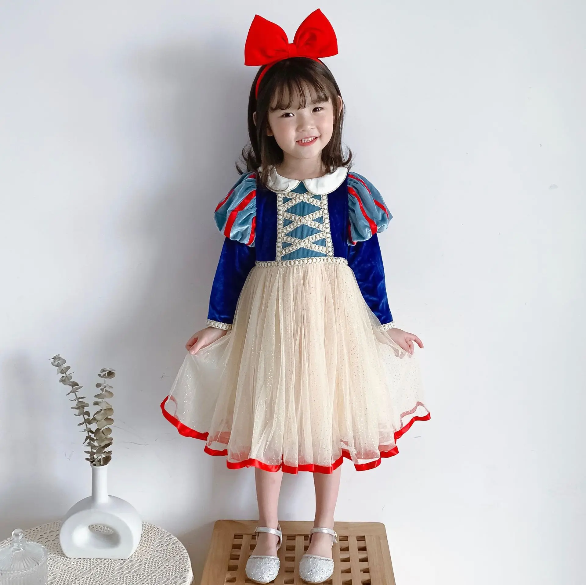 

2022 Snow White Costume Dresses for Girls Party Princess Dress Children's Long Dress Baby Girl Winter Dress Infant