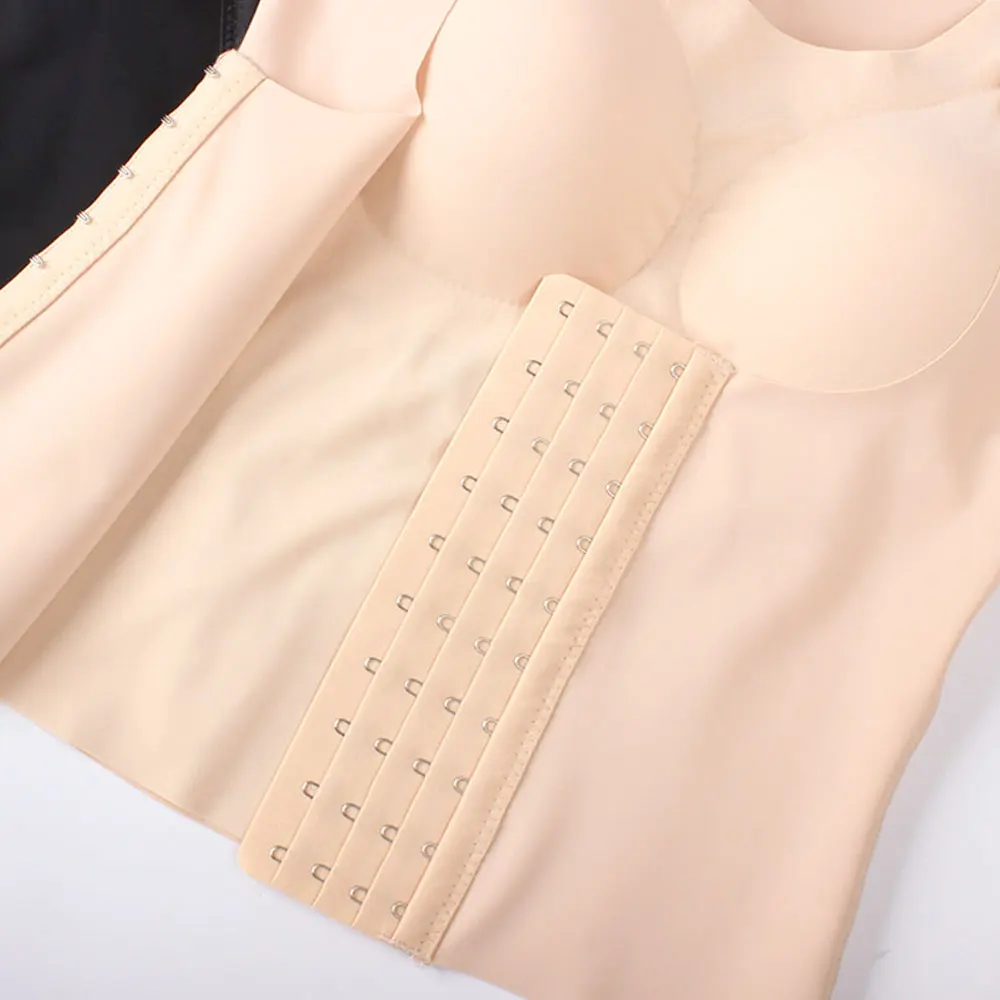 Women Reducing Girdle Posture Corrector Bra Seamless Underwear Slimming Belly Sheath Cross Back Tank Tops Body Fitness Vest