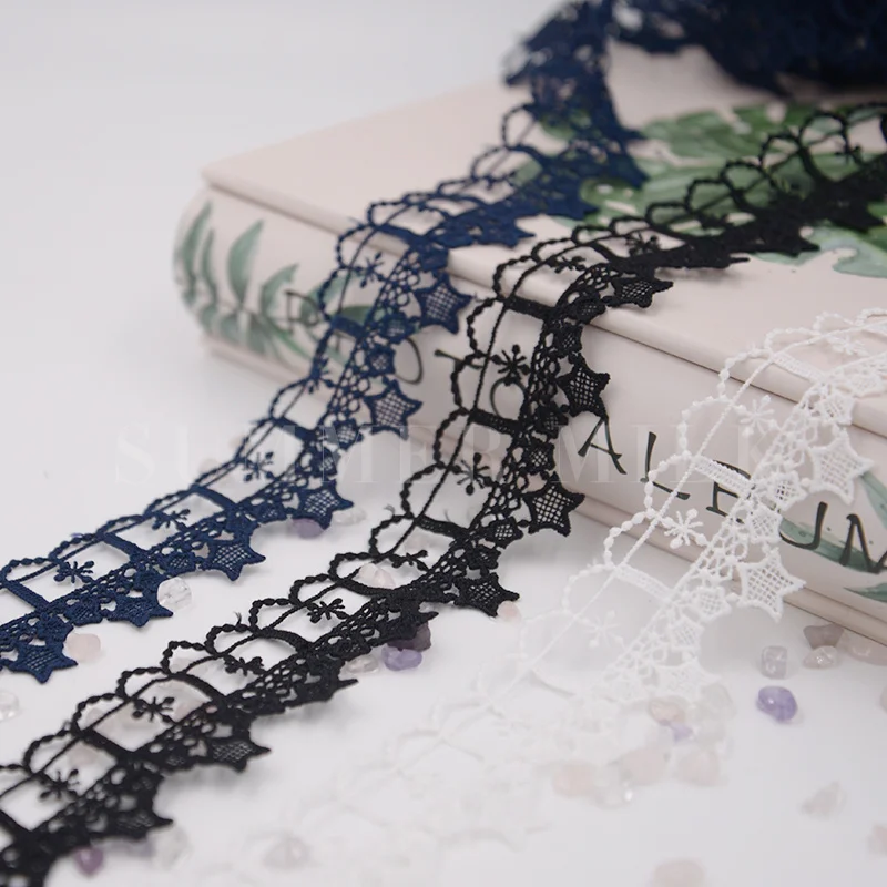 1 ярд полые Звездные занавески для рукоделия/свадьбы/одежды/упаковки подарков