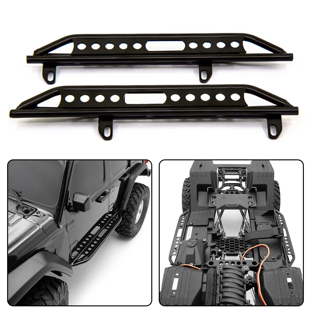 

1pair Side Pedal Accessories Metal Easy Install Slide Cool Durable Board Step Plate Upgrade Simulation For SCX10 III AXI03007