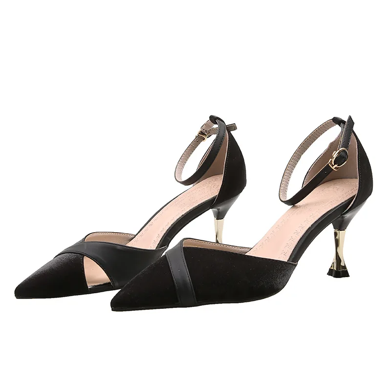 

Baotou sandals fairy style new summer pointed toe evening casual single shoes high heels stiletto