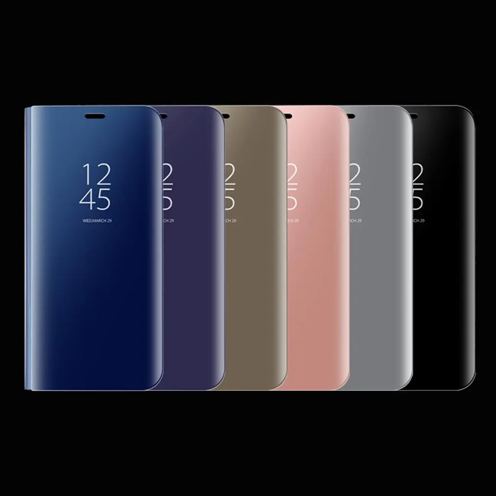 Роскошные 2 в 1 сенсорный экран зеркало заднего вида для телефона с откидной